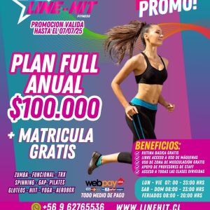 PROMO PLAN FULL ANUAL $100.000 + MATRICULA GRATIS (Sede Maipú)