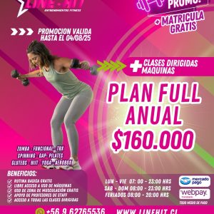 PROMO PLAN FULL ANUAL $160.000 + MATRICULA GRATIS (Sede Maipú)