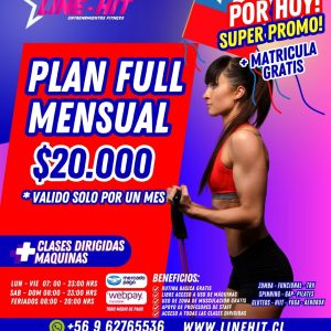 *SUPER PROMO PLAN FULL MENSUAL $20.000 + MATRICULA GRATIS ( Sede Maipú)