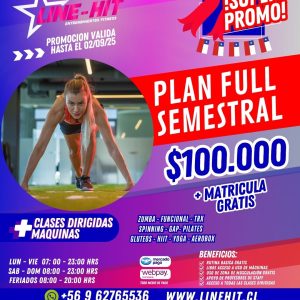 PROMO PLAN FULL SEMESTRAL $100.000 + MATRICULA GRATIS (Sede Maipú)