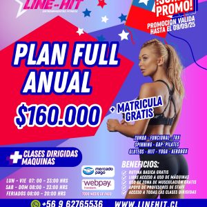 PROMO PLAN FULL ANUAL $160.000 + MATRICULA GRATIS (Sede Maipú)